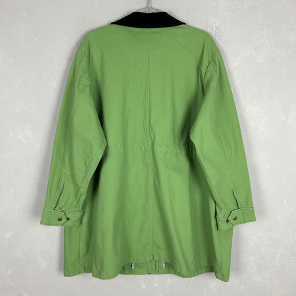 Joan Rivers plus size 2X Field chore jacket green black corduroy trim cotton - Picture 8 of 16